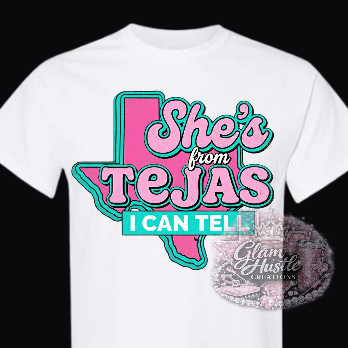 She's From Tejas (Pink-Teal)